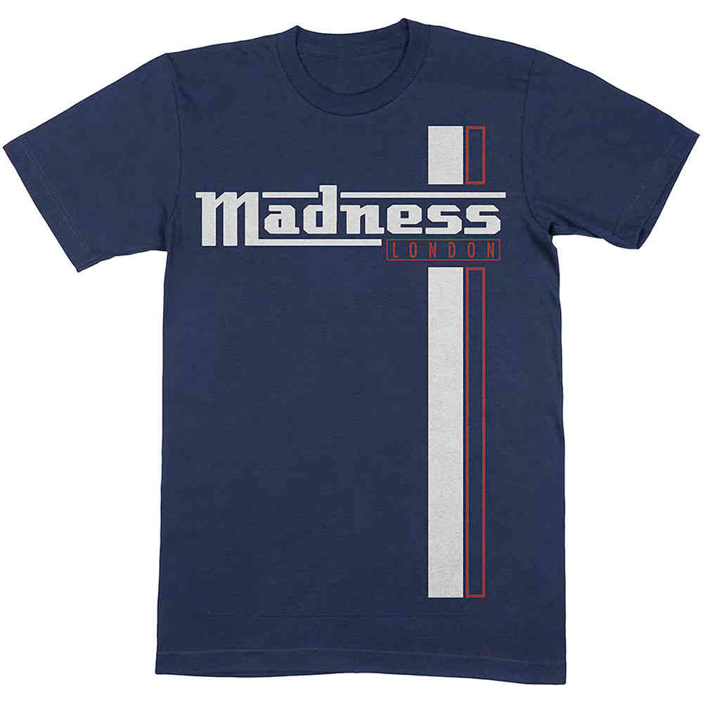 Madness - Stripes Heren Tshirt - Blauw